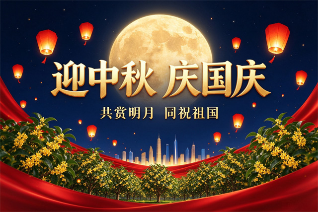 上海集英科技祝大家中秋国庆双节快乐|月满华夏,共庆团圆